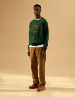 Men Forét Sweatshirts-Heart Sweatshirt-Dark Green/Rubber
