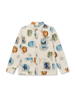 Men Forét Overshirts-Heyday Artwork Overshirt-Undyed