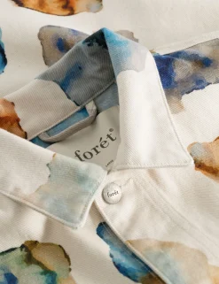 Men Forét Jackets-Heyday Artwork Overshirt-Undyed