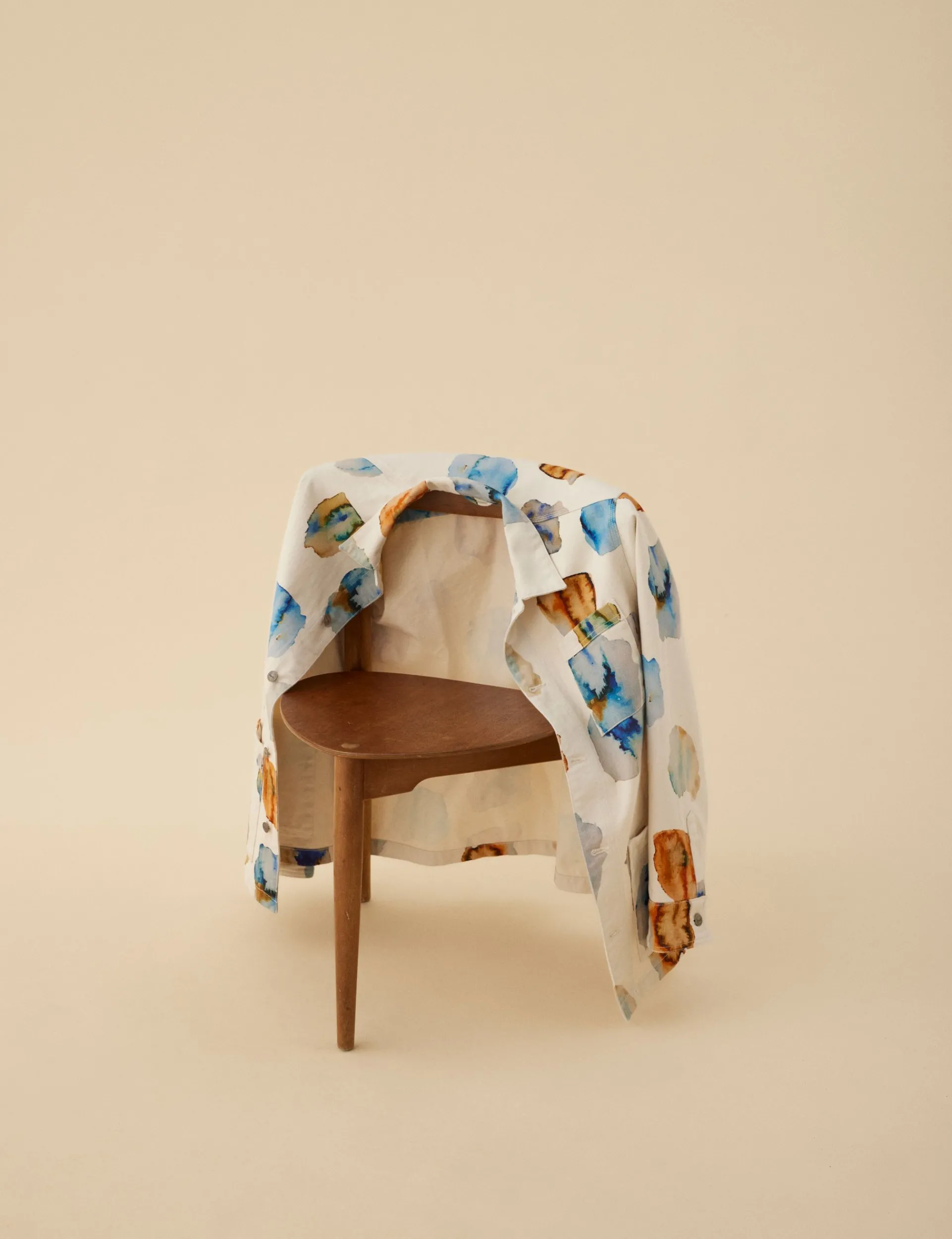 Men Forét Jackets-Heyday Artwork Overshirt-Undyed