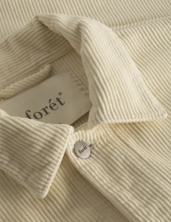 Men Forét Jackets-Heyday Overshirt-Cream Corduroy