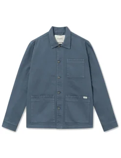 Men Forét Overshirts-Heyday Overshirt-Vintage Blue