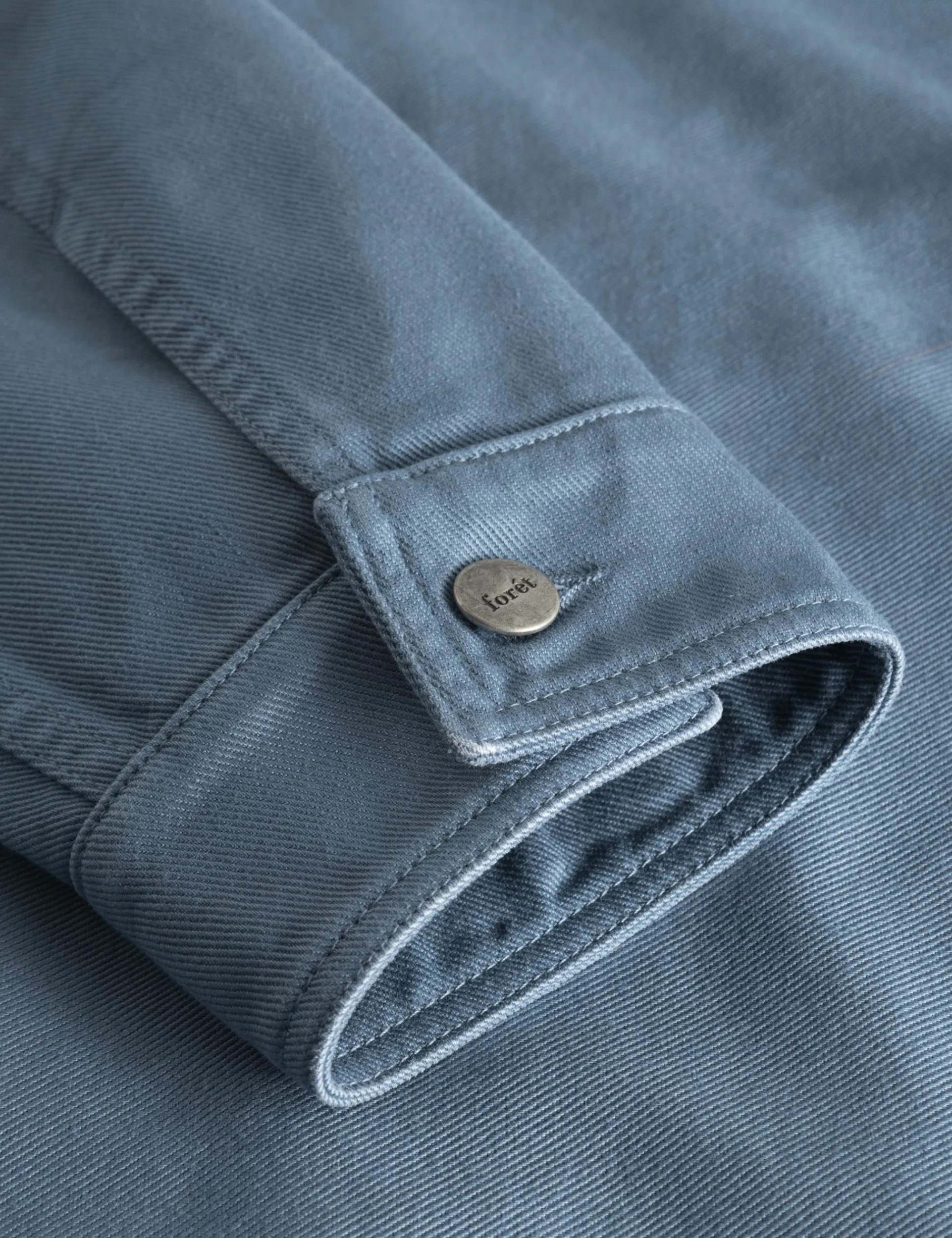 Men Forét Shirts-Heyday Overshirt-Vintage Blue