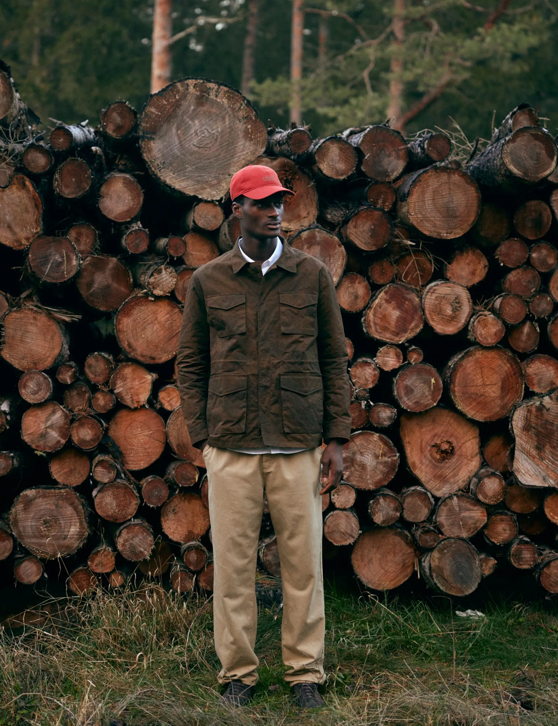 Men Forét Jackets-Hike Field Jacket-Brown