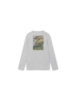 Men Forét T-Shirts-Hill Longsleeve-Light Grey Mel