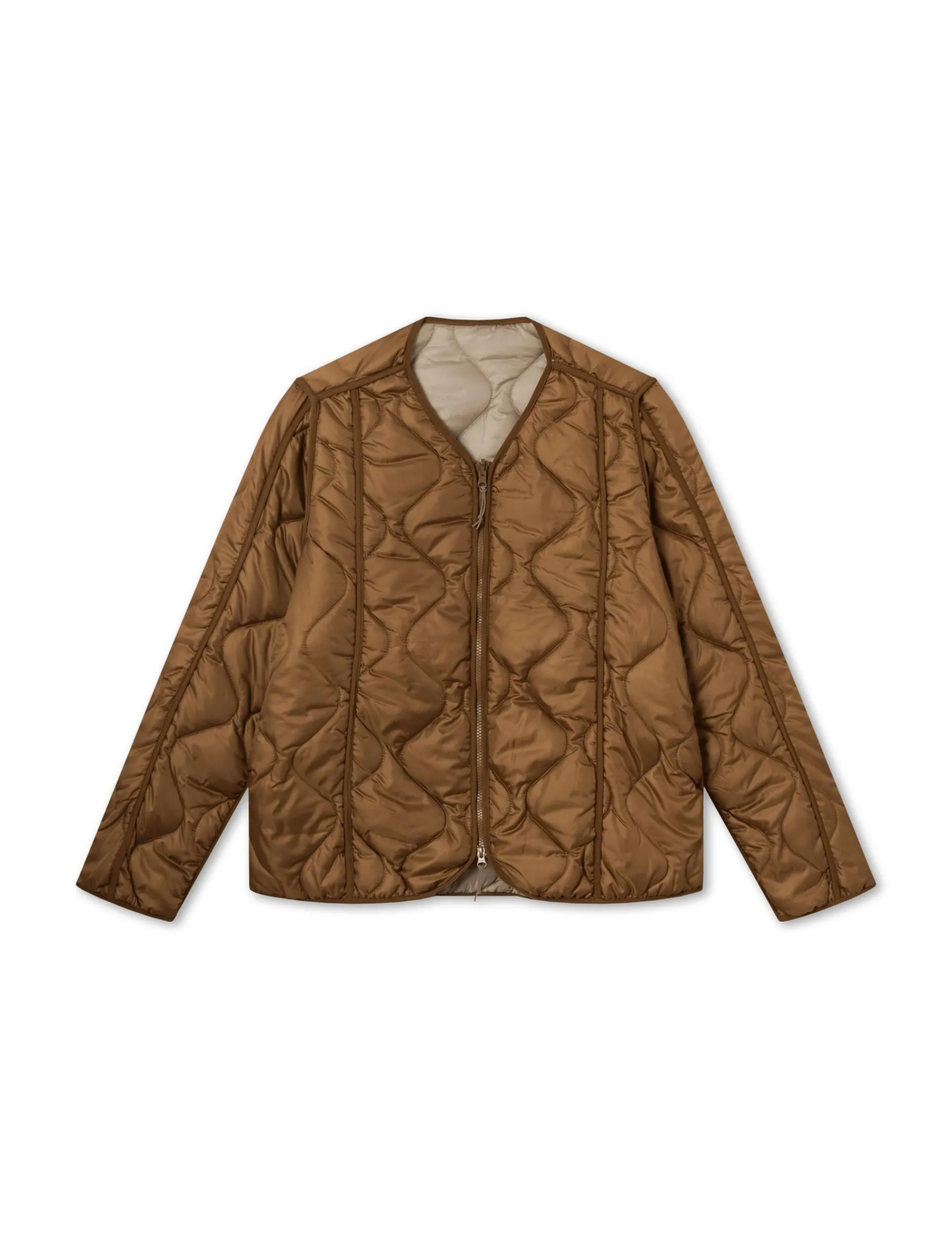 Men Forét Jackets-Humid Reversible Liner Jacket-Brown