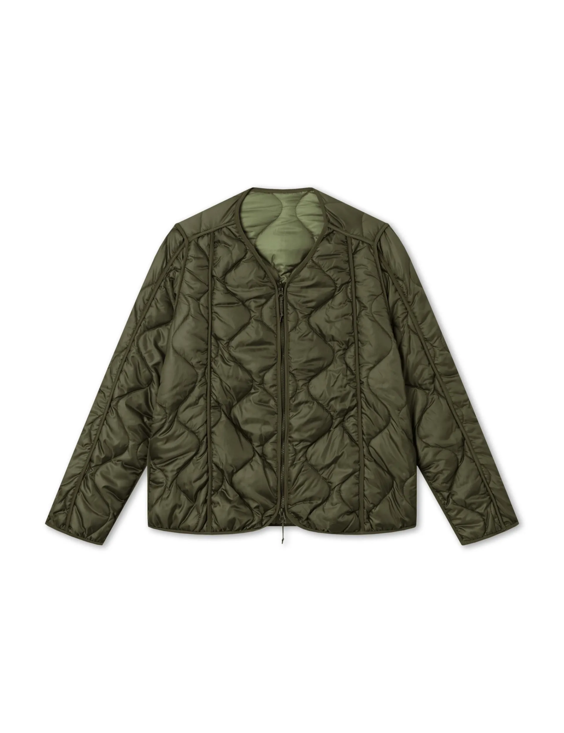 Men Forét Overshirts-Humid Reversible Liner Jacket-Army