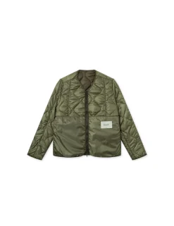 Men Forét Overshirts-Humid Reversible Liner Jacket-Army