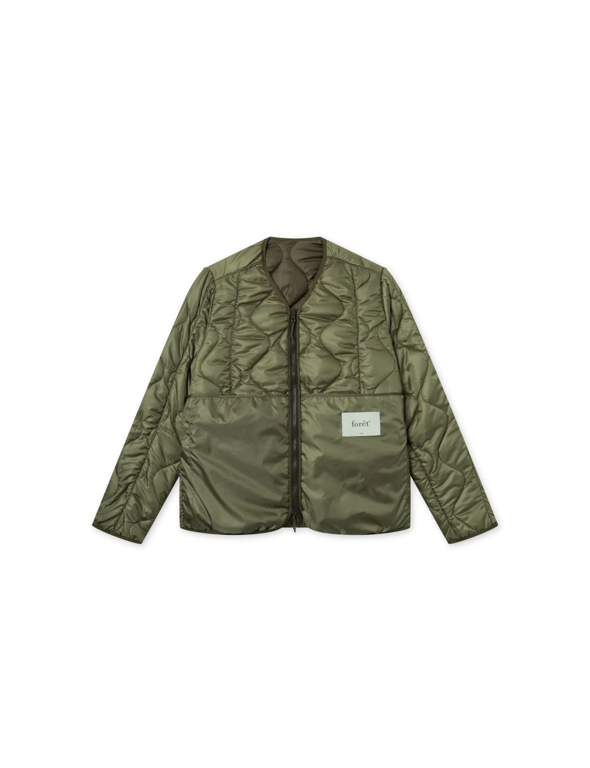 Men Forét Overshirts-Humid Reversible Liner Jacket-Army