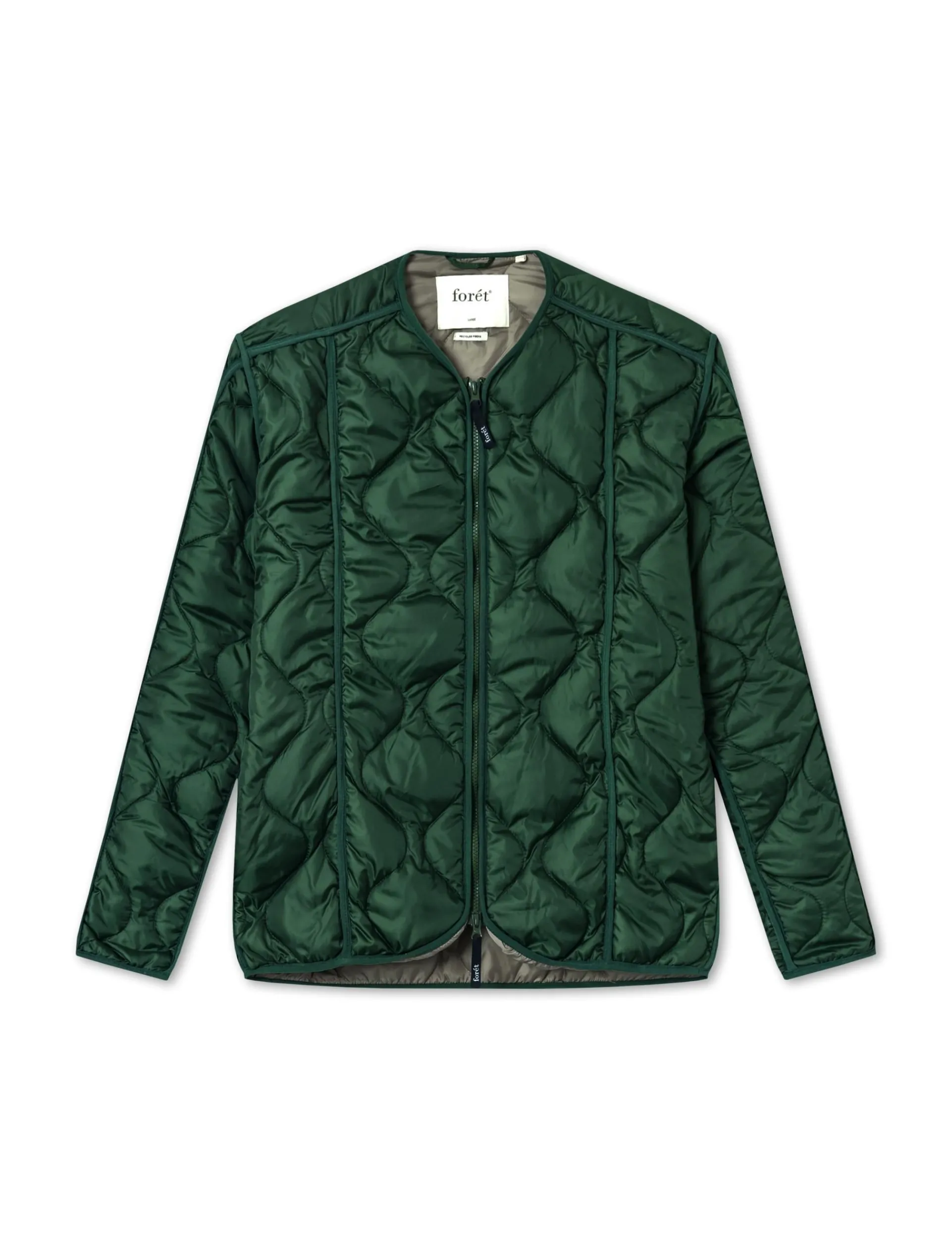Men Forét Jackets-Humid Reversible Liner Jacket-Dark Green