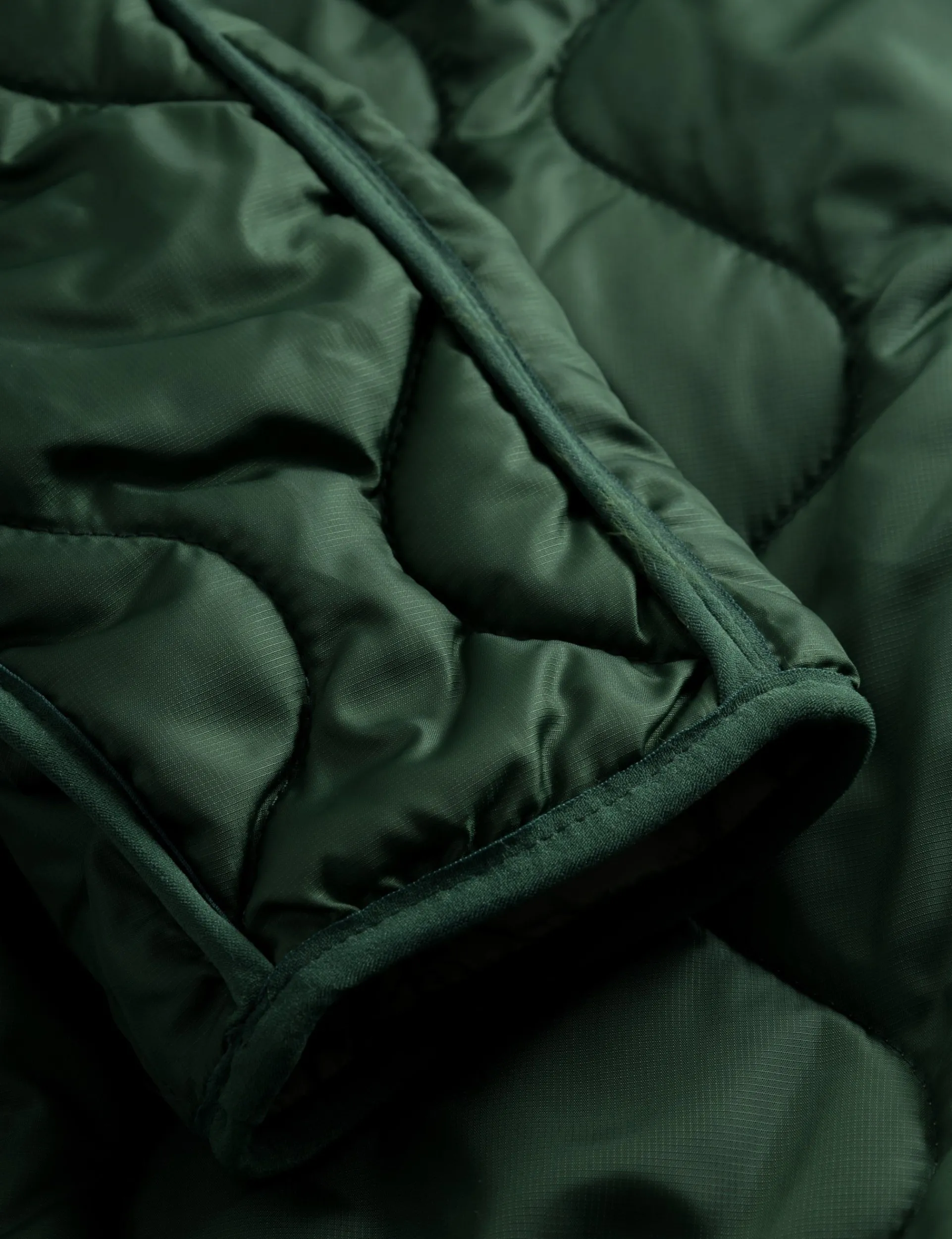 Men Forét Jackets-Humid Reversible Liner Jacket-Dark Green