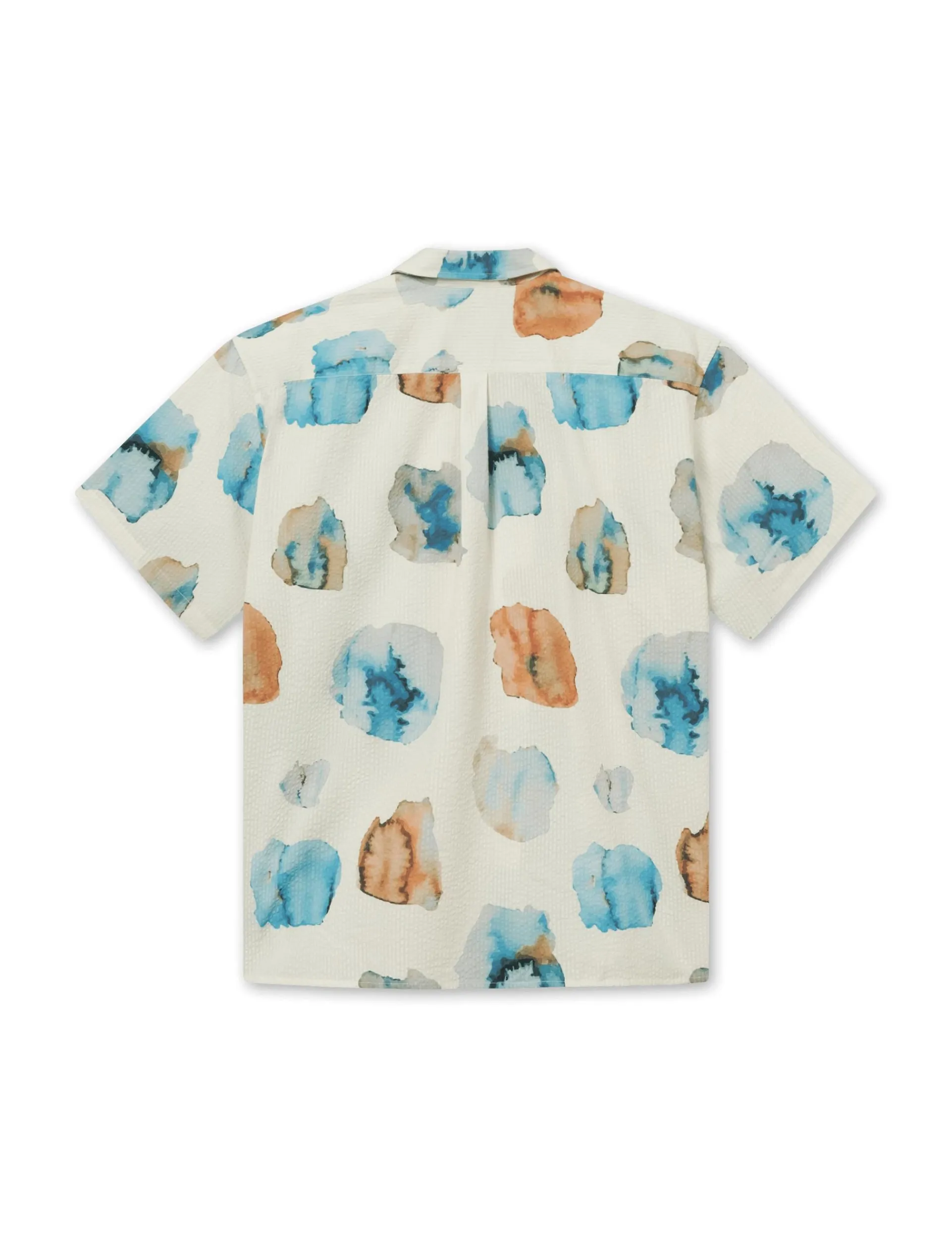 Men Forét Shirts-Hush Ss Shirt-Cloud Printed
