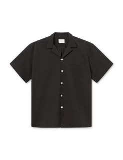 Men Forét Shirts-Hush Ss Shirt-Washed Black