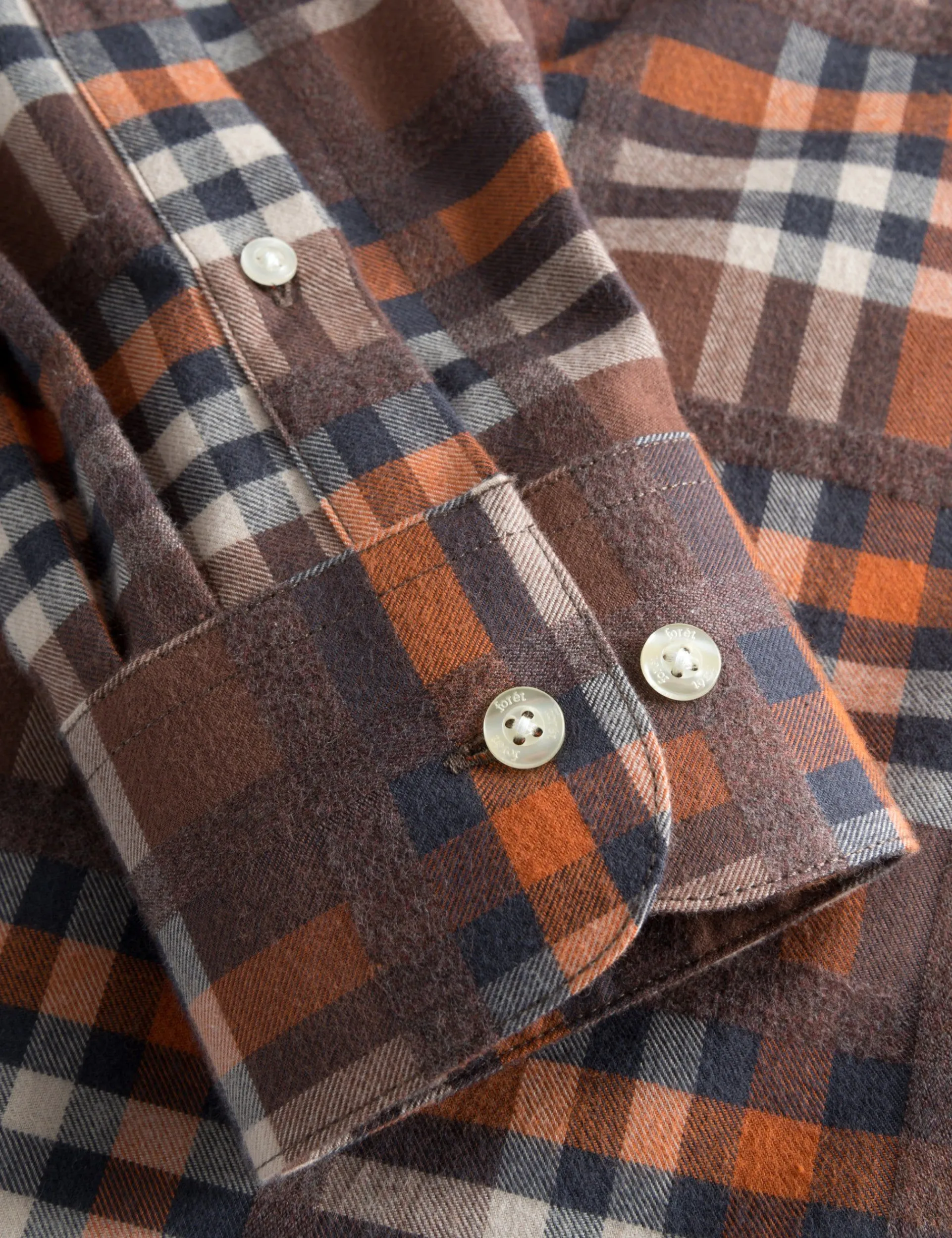 Men Forét Shirts-Island Shirt-Brown Check
