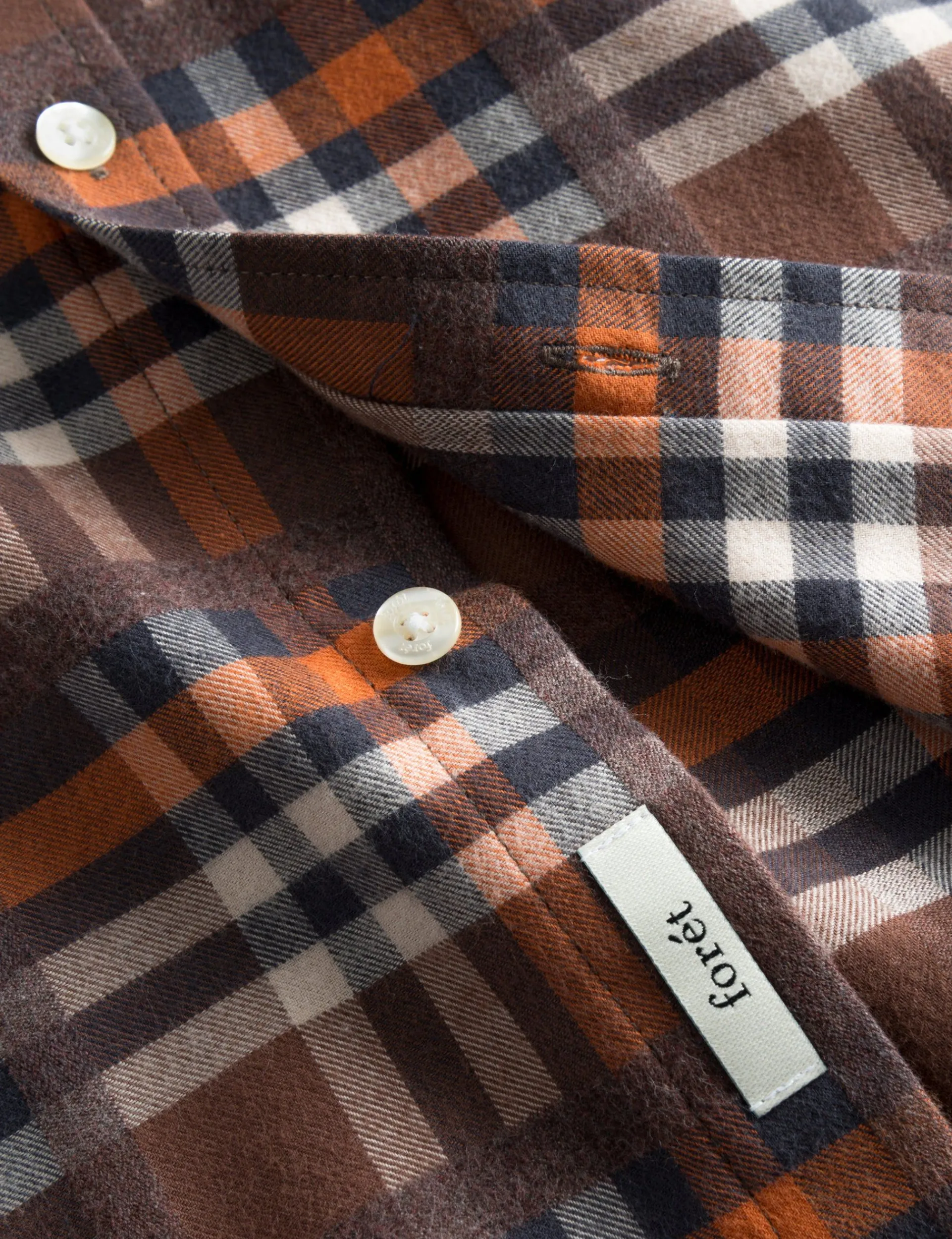 Men Forét Shirts-Island Shirt-Brown Check