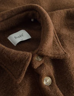 Men Forét Overshirts-Ivy Wool Overshirt-Rubber