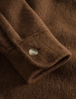 Men Forét Overshirts-Ivy Wool Overshirt-Rubber