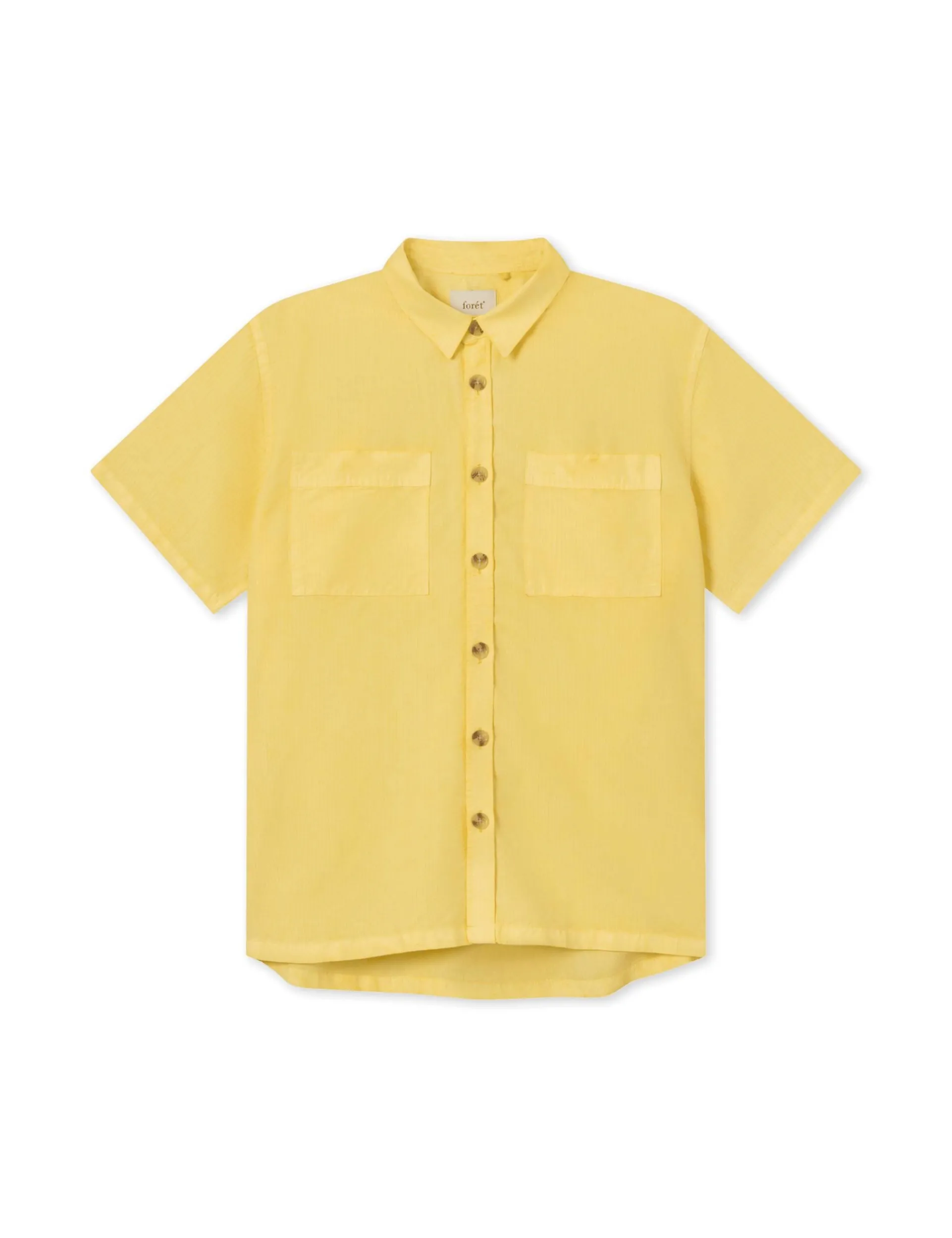 Men Forét Shirts-Largo Shirt-Dusty Yellow