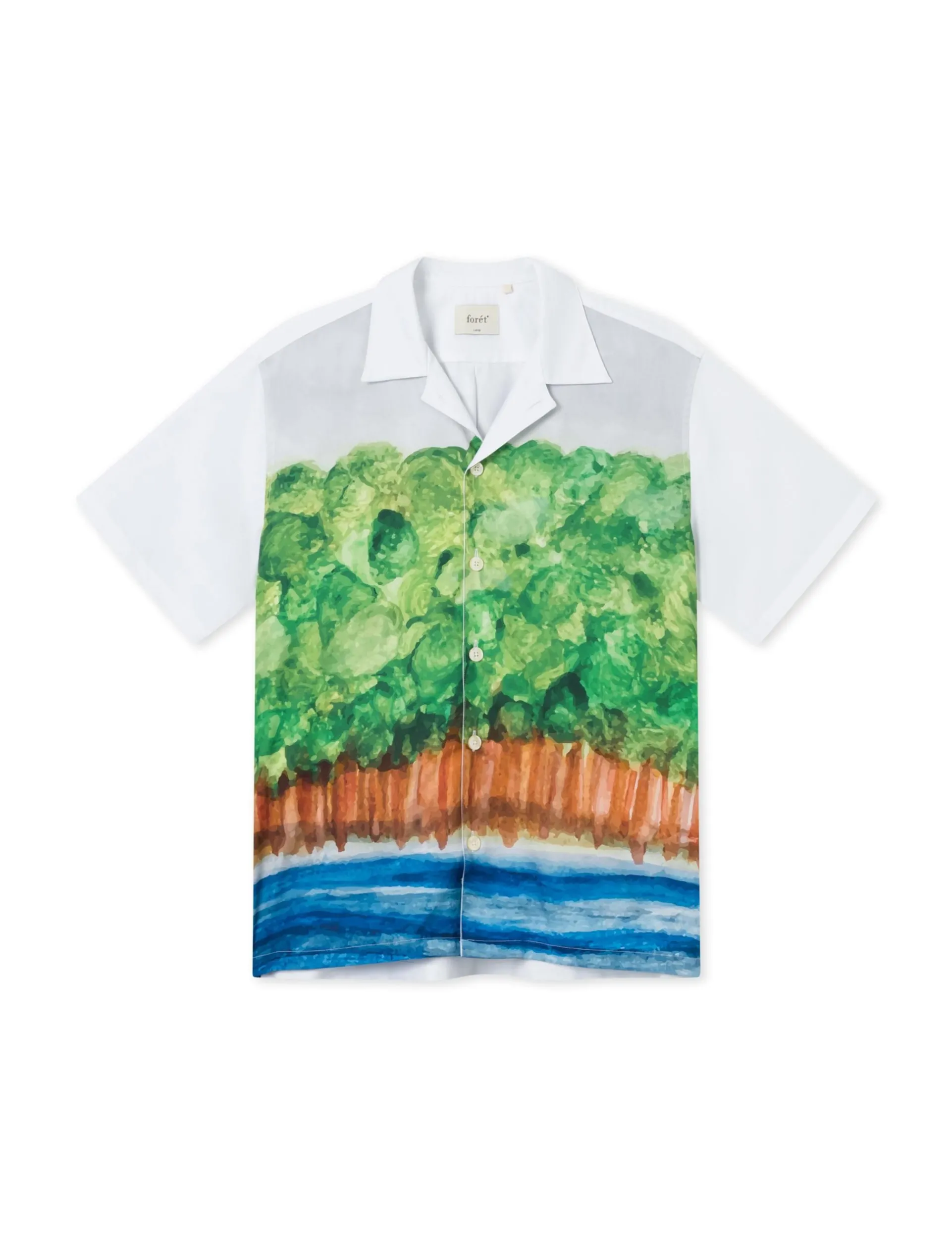 Men Forét Shirts-Leak Shirt-White