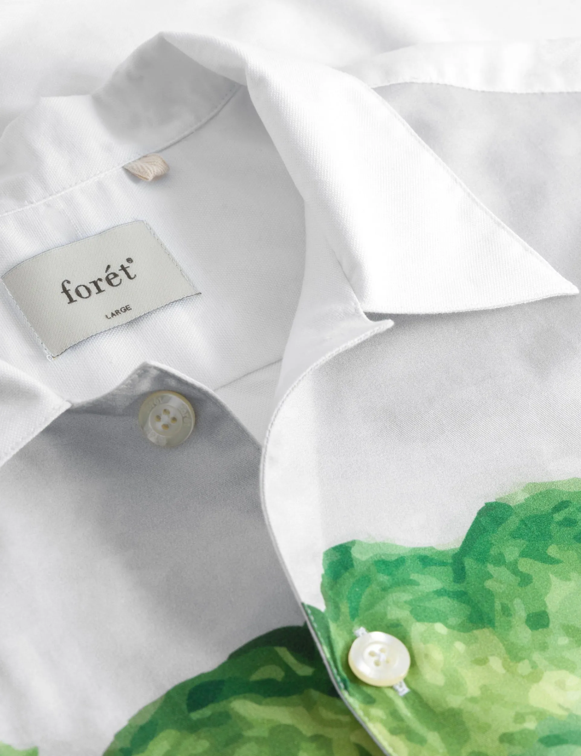 Men Forét Shirts-Leak Shirt-White
