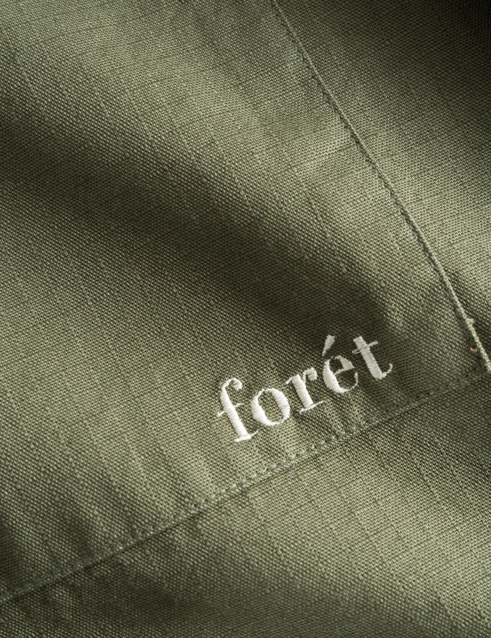 Men Forét Shirts-Ledge Overshirt-Dark Olive