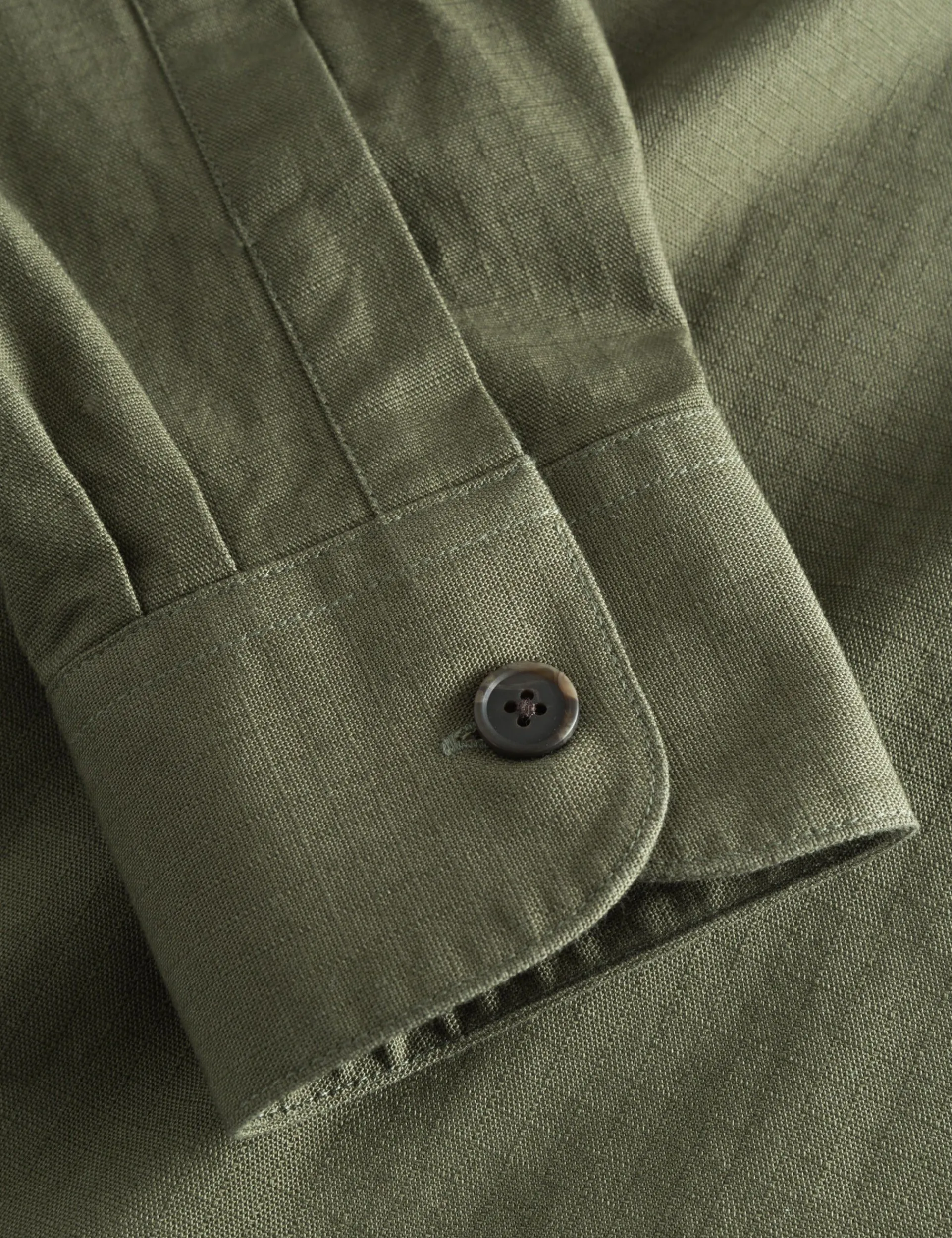 Men Forét Shirts-Ledge Overshirt-Dark Olive