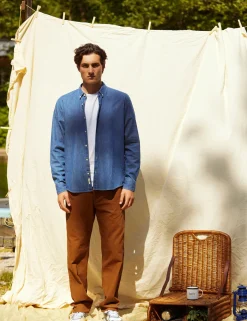 Men Forét Shirts-Life Shirt-Chambray