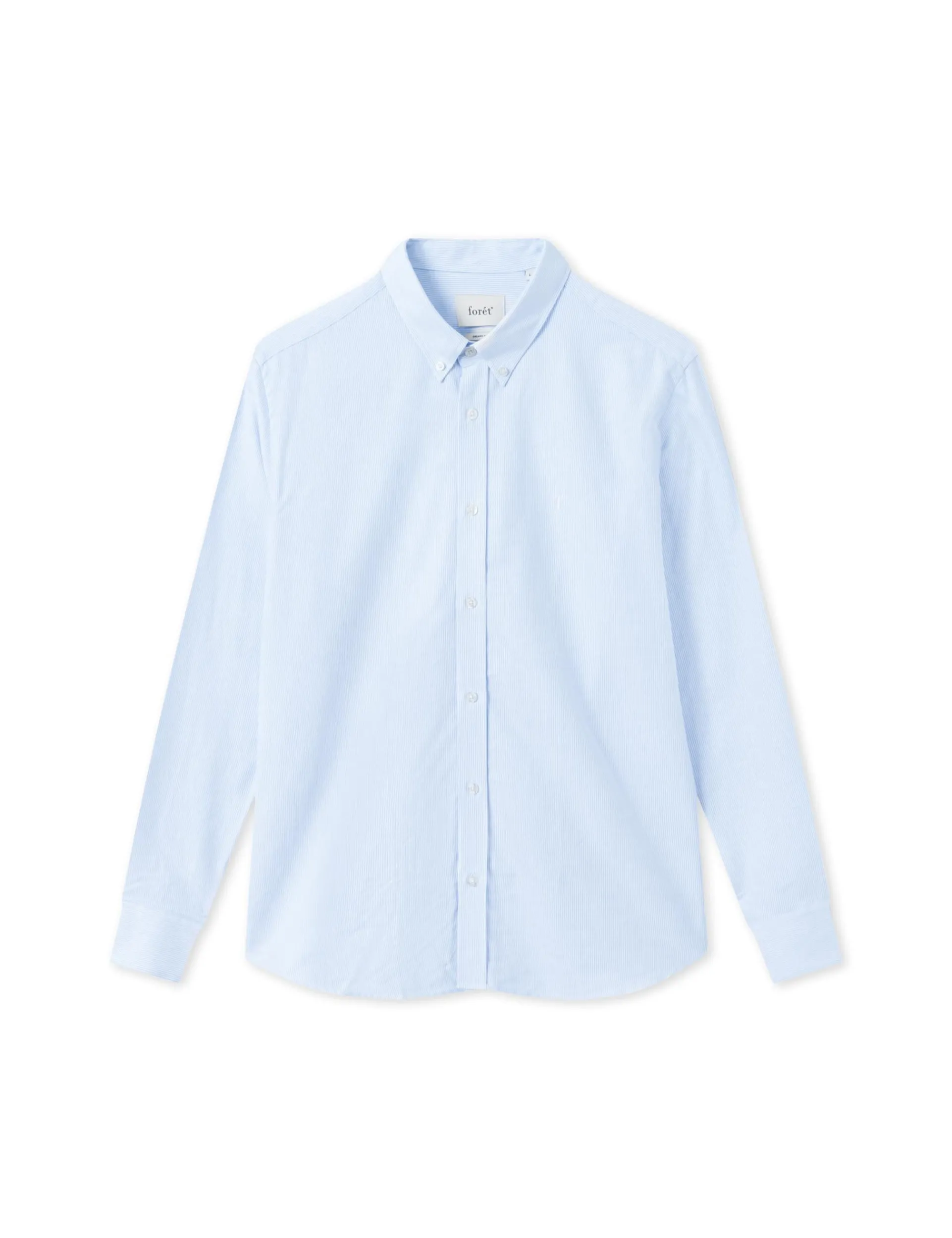 Men Forét Shirts-Life Shirt-White/Light Blue