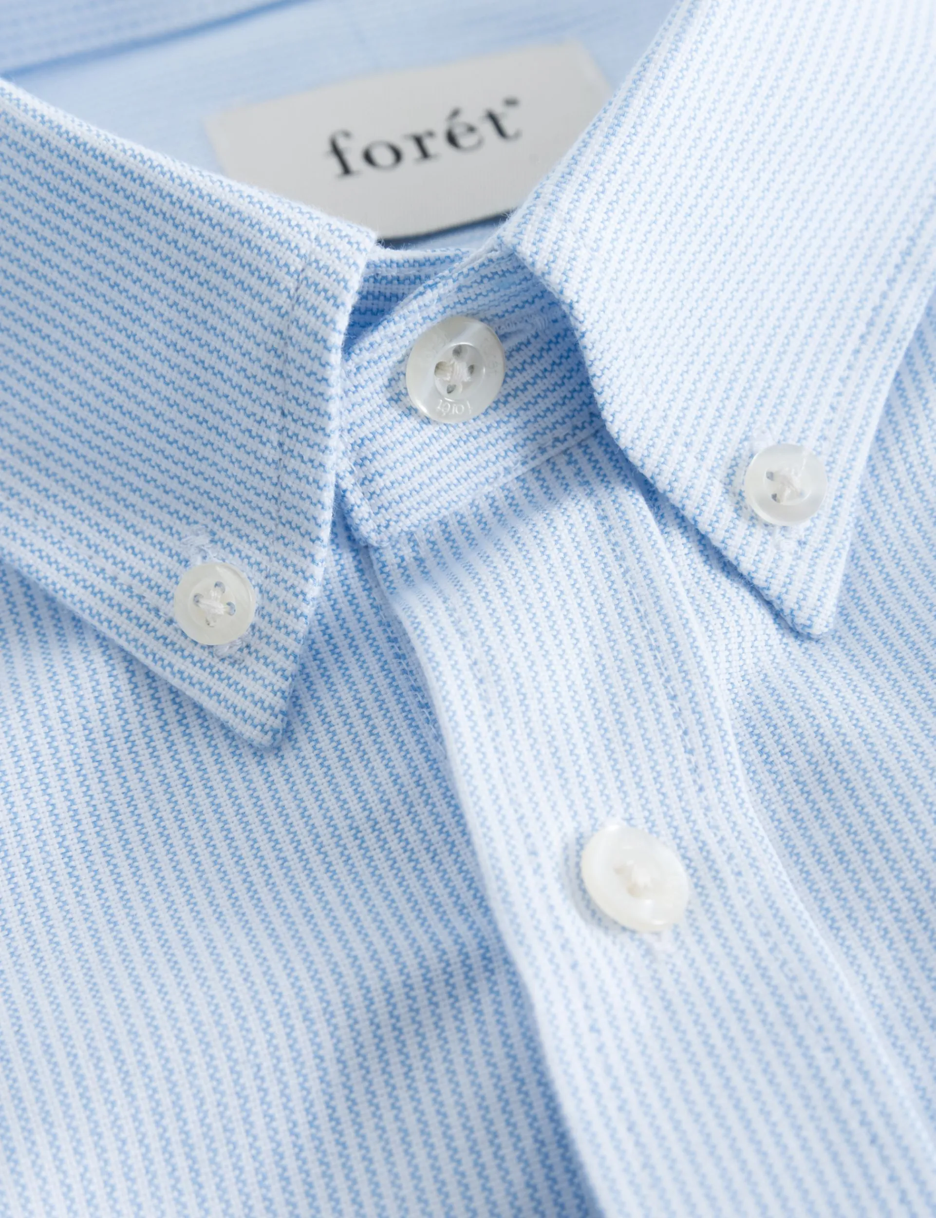 Men Forét Shirts-Life Shirt-White/Light Blue