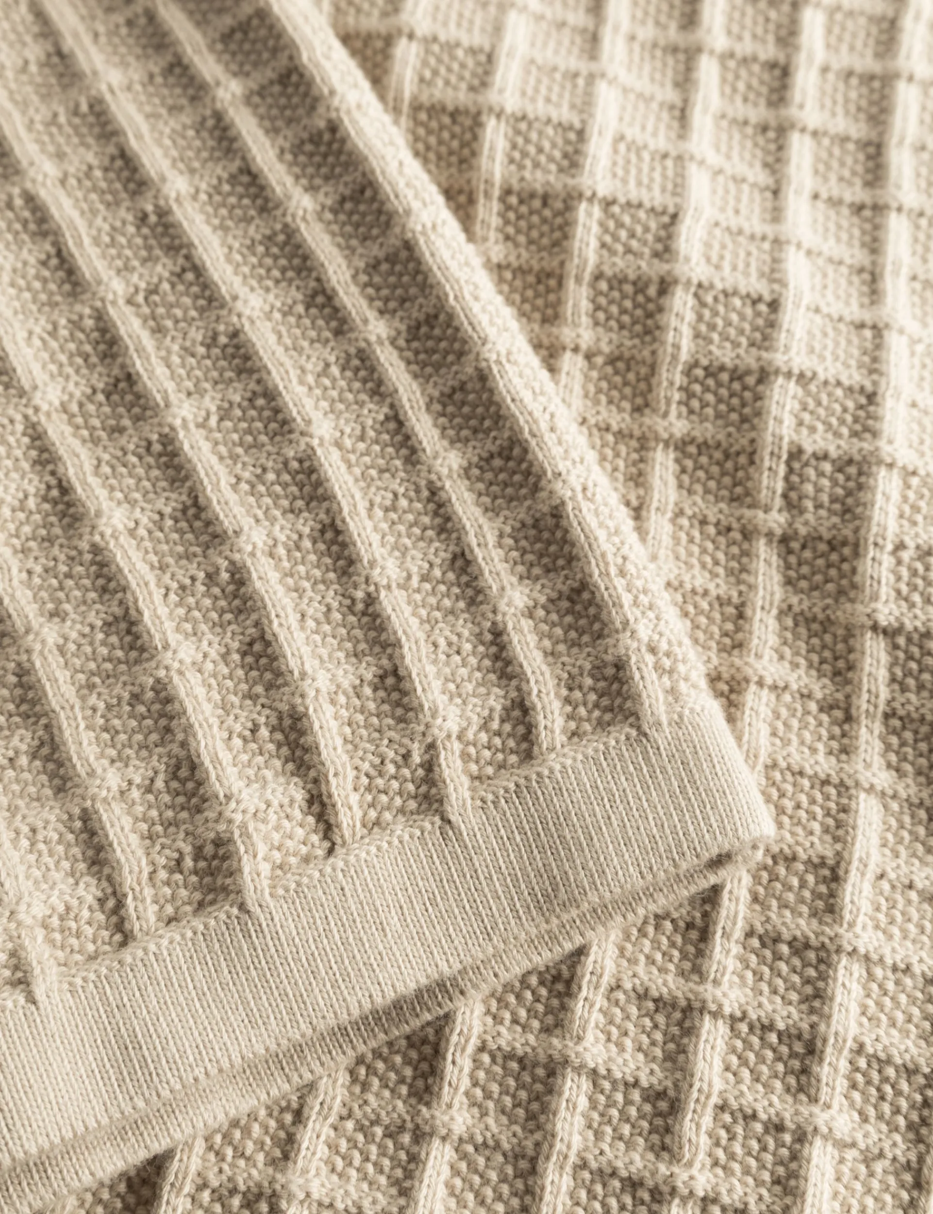 Men Forét T-Shirts-Loch Polo Knit-Oat