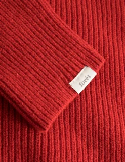 Men Forét Sweatshirts-Marsh Rib Turtleneck-Red