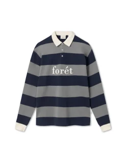 Men Forét Sweatshirts-Match Polo Sweatshirt-Granite/Navy