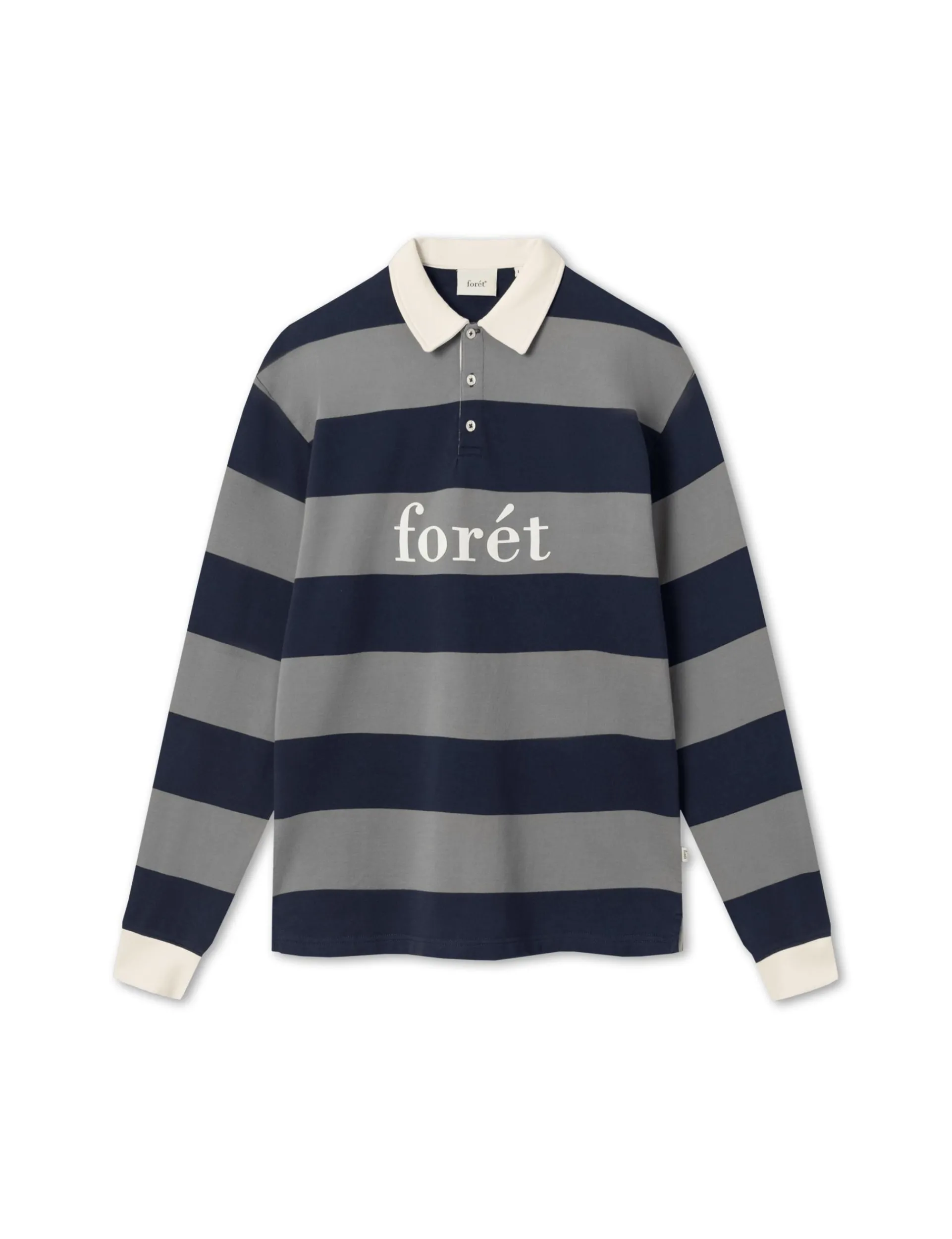 Men Forét Sweatshirts-Match Polo Sweatshirt-Granite/Navy