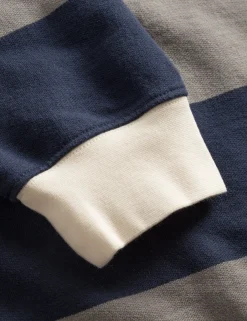 Men Forét Sweatshirts-Match Polo Sweatshirt-Granite/Navy
