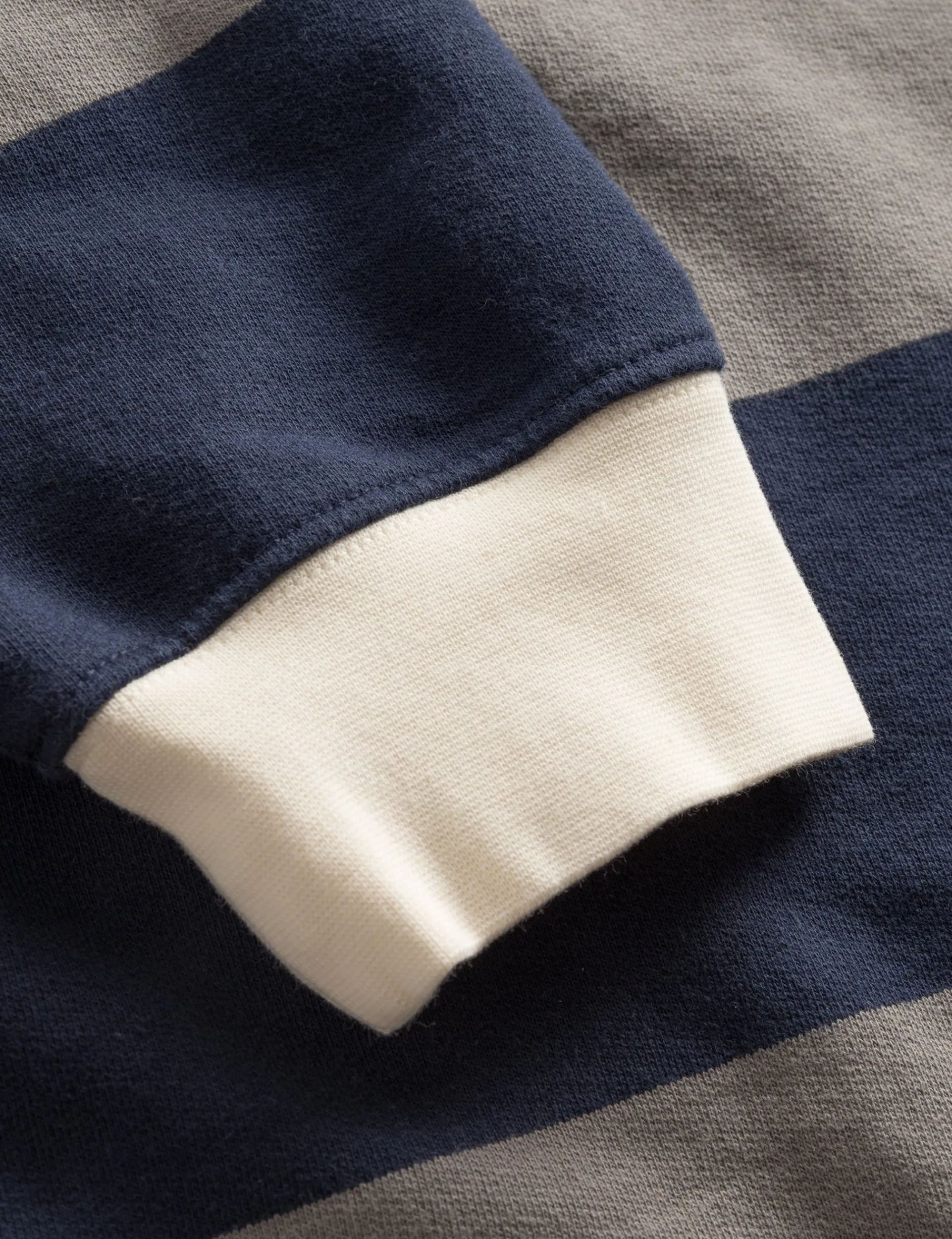 Men Forét Sweatshirts-Match Polo Sweatshirt-Granite/Navy