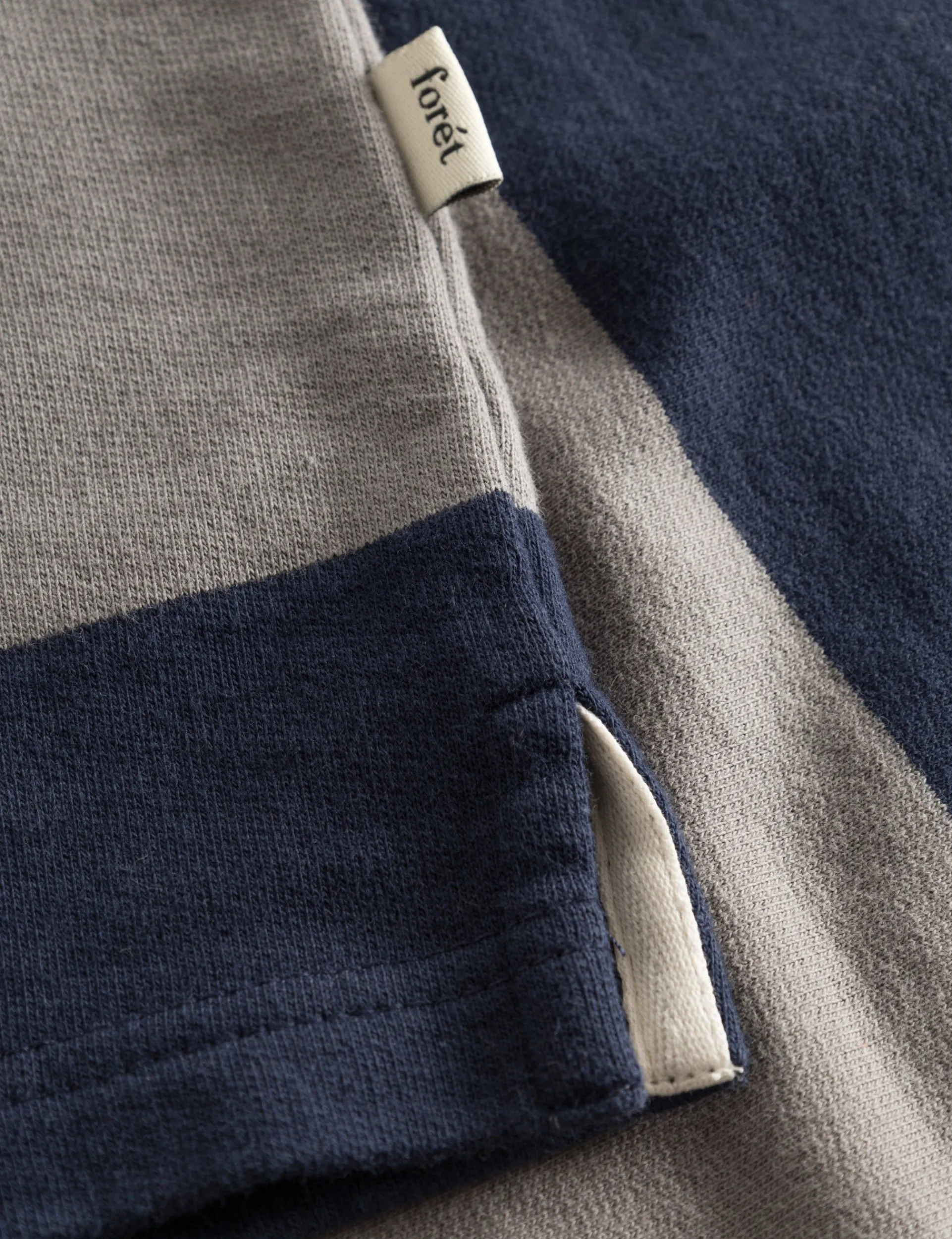 Men Forét Sweatshirts-Match Polo Sweatshirt-Granite/Navy