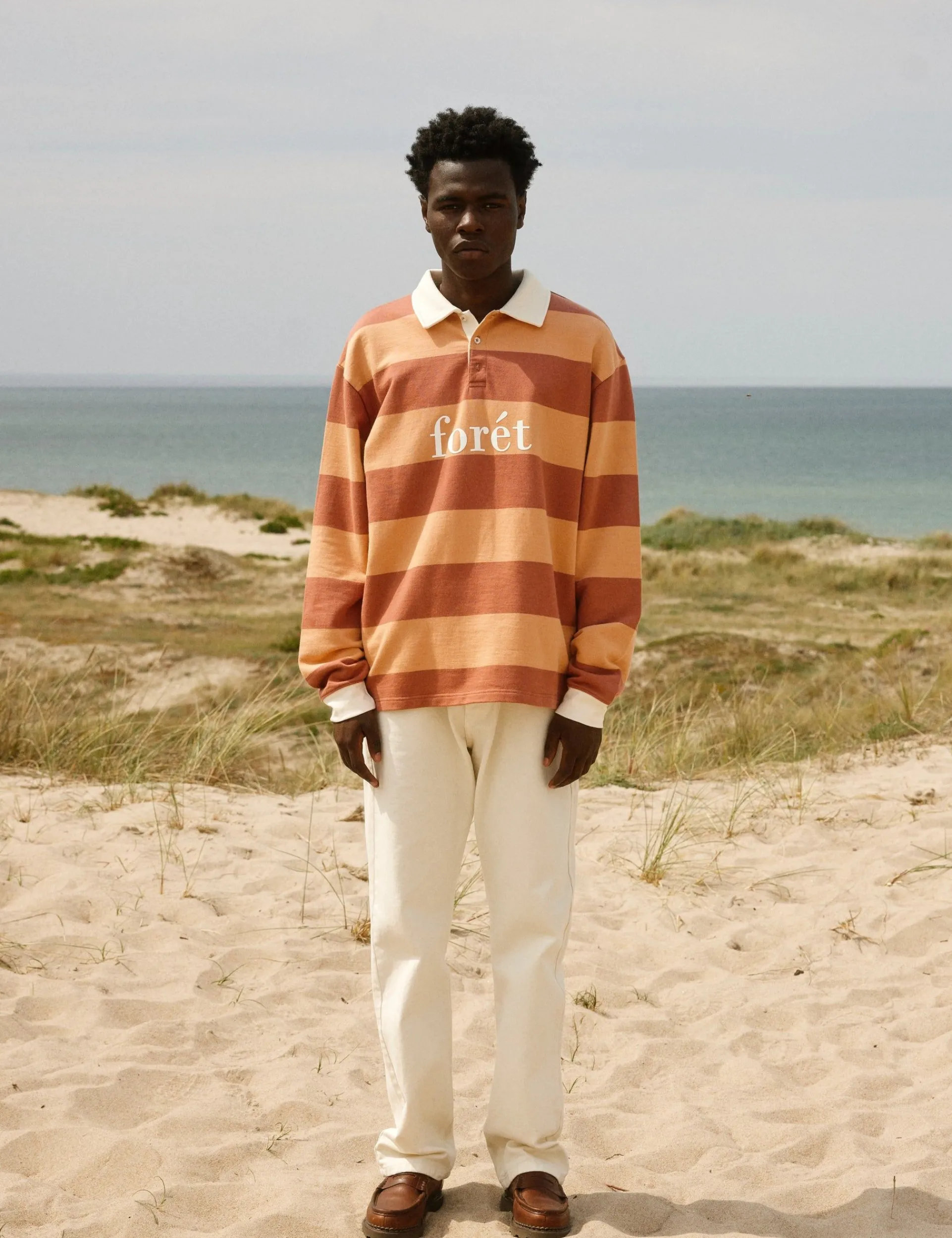 Men Forét Sweatshirts-Match Polo Sweatshirt-Sandstone/Brick