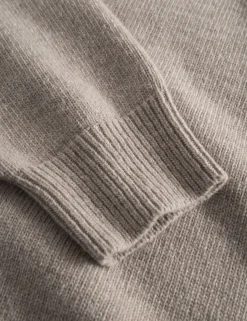 Men Forét Knitwear-Meadow Wool Knit-Khaki/Darkgreen