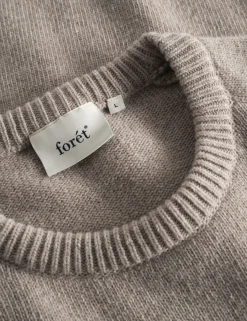 Men Forét Knitwear-Meadow Wool Knit-Khaki/Darkgreen
