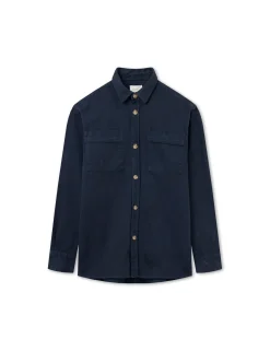 Men Forét Shirts-Mellow Shirt-Navy