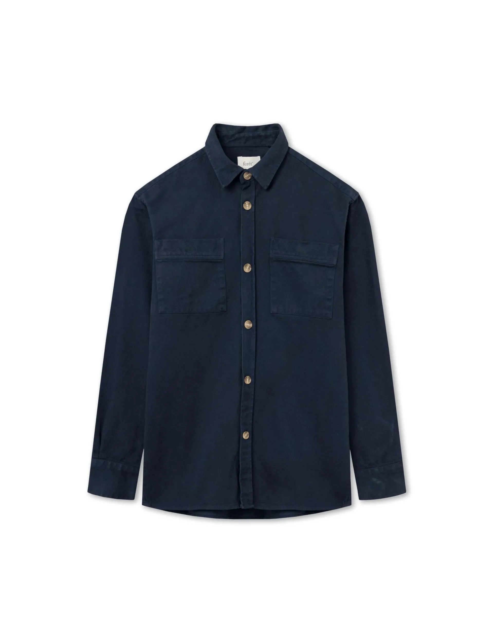 Men Forét Shirts-Mellow Shirt-Navy