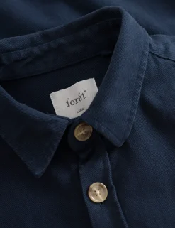 Men Forét Shirts-Mellow Shirt-Navy