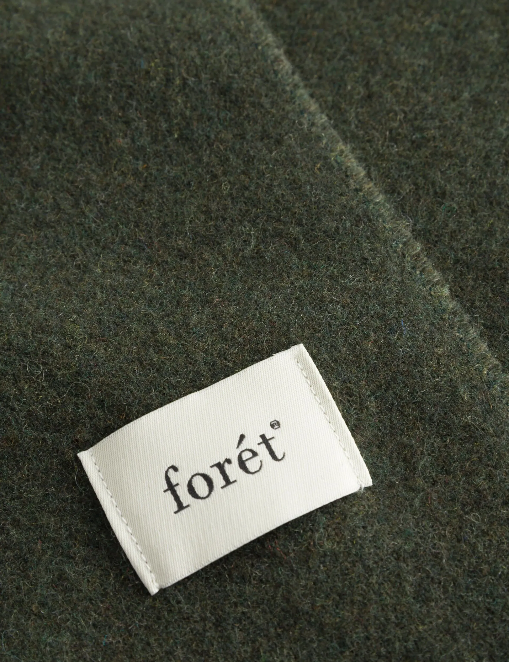 Men Forét Knitwear-Melt Scarf-Army
