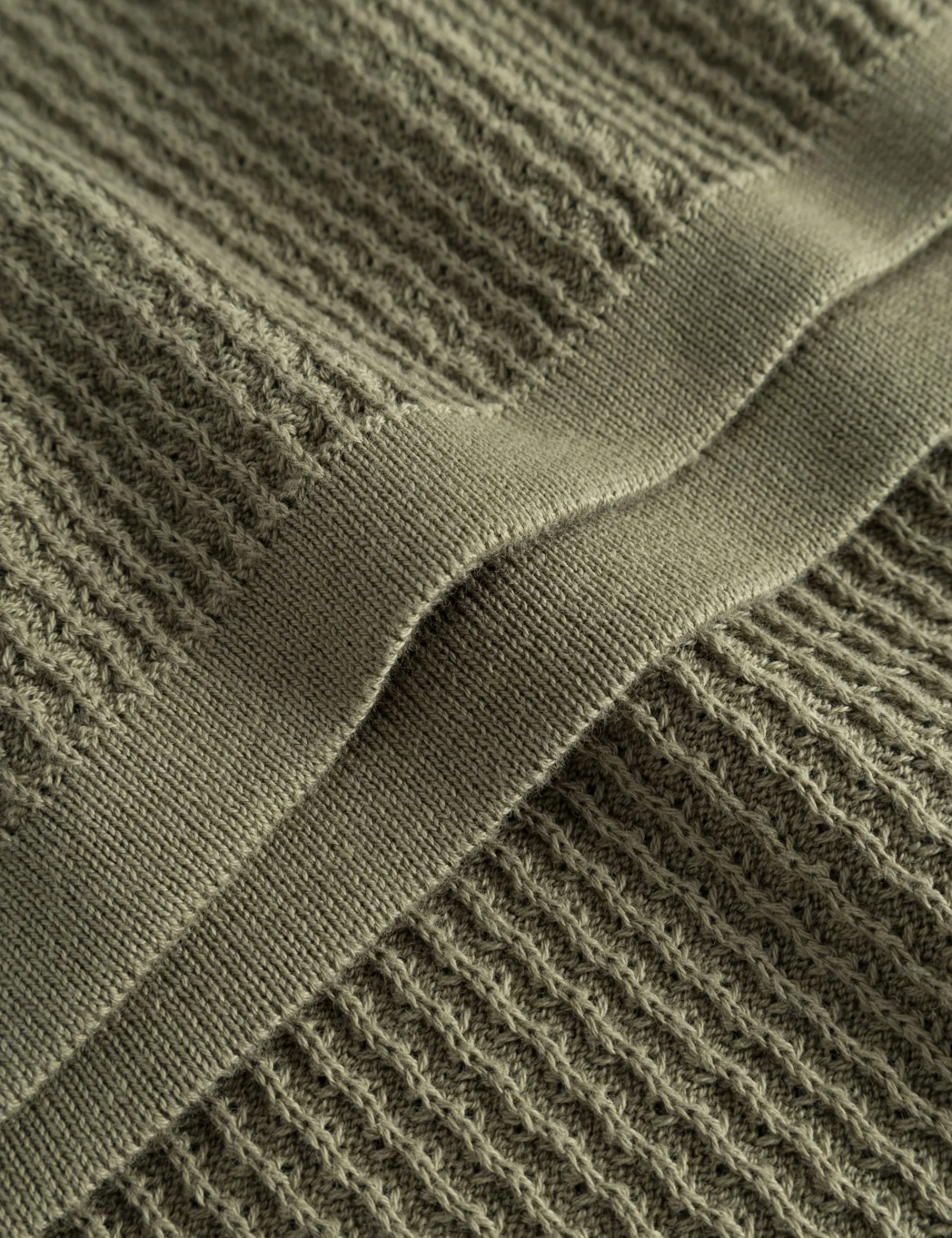 Men Forét Knitwear-Moment Half Zip Knit-Dusty Olive