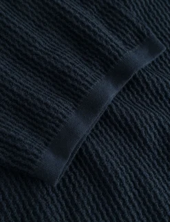 Men Forét Knitwear-Moment Half Zip Knit-Navy