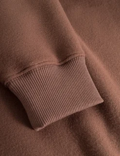 Men Forét Sweatshirts-Motion Half Zip-Deep Brown