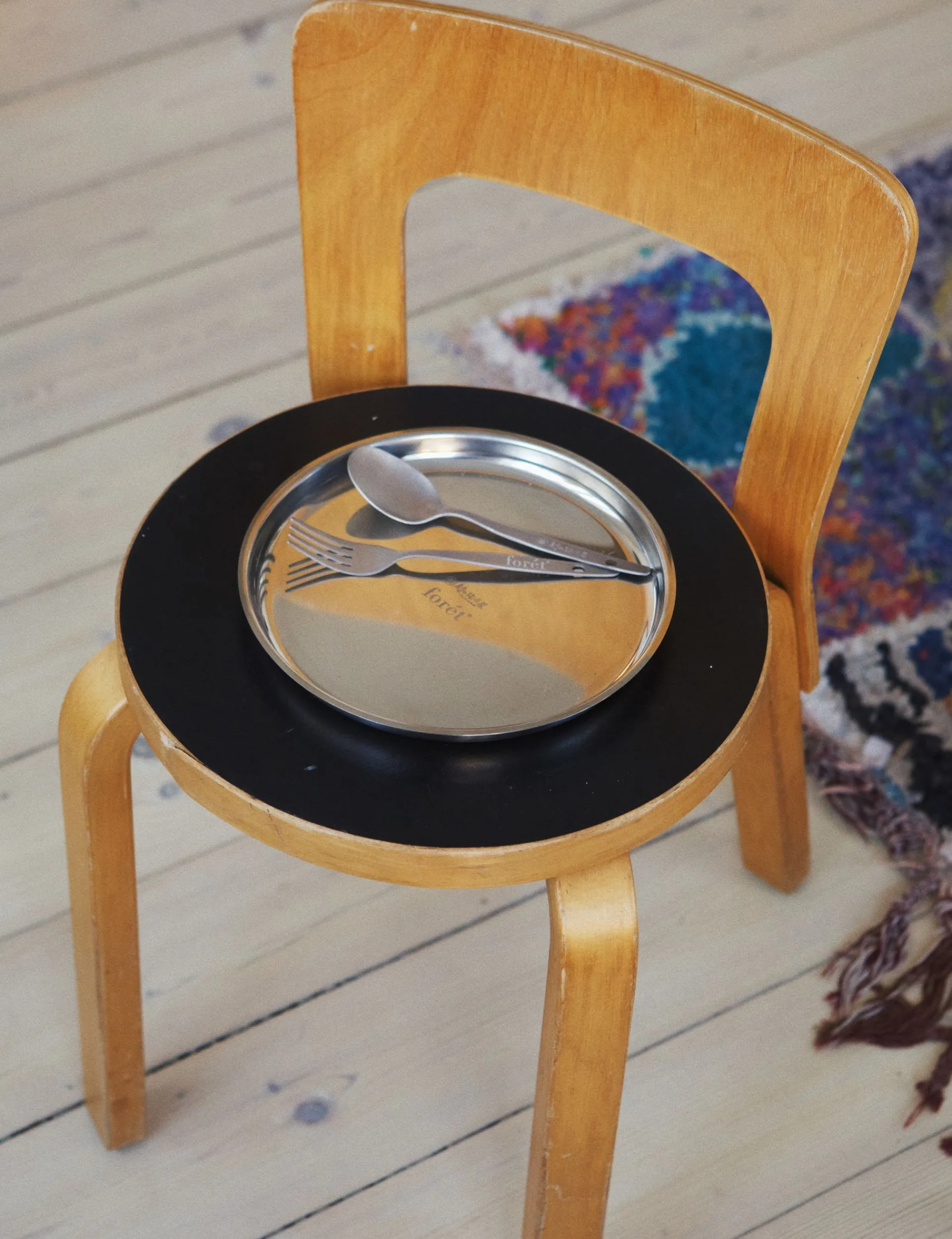 Men Forét Outdoor Goods-Muranokajiya X Foret-Serving Dish 23Cm-Stainless Steel
