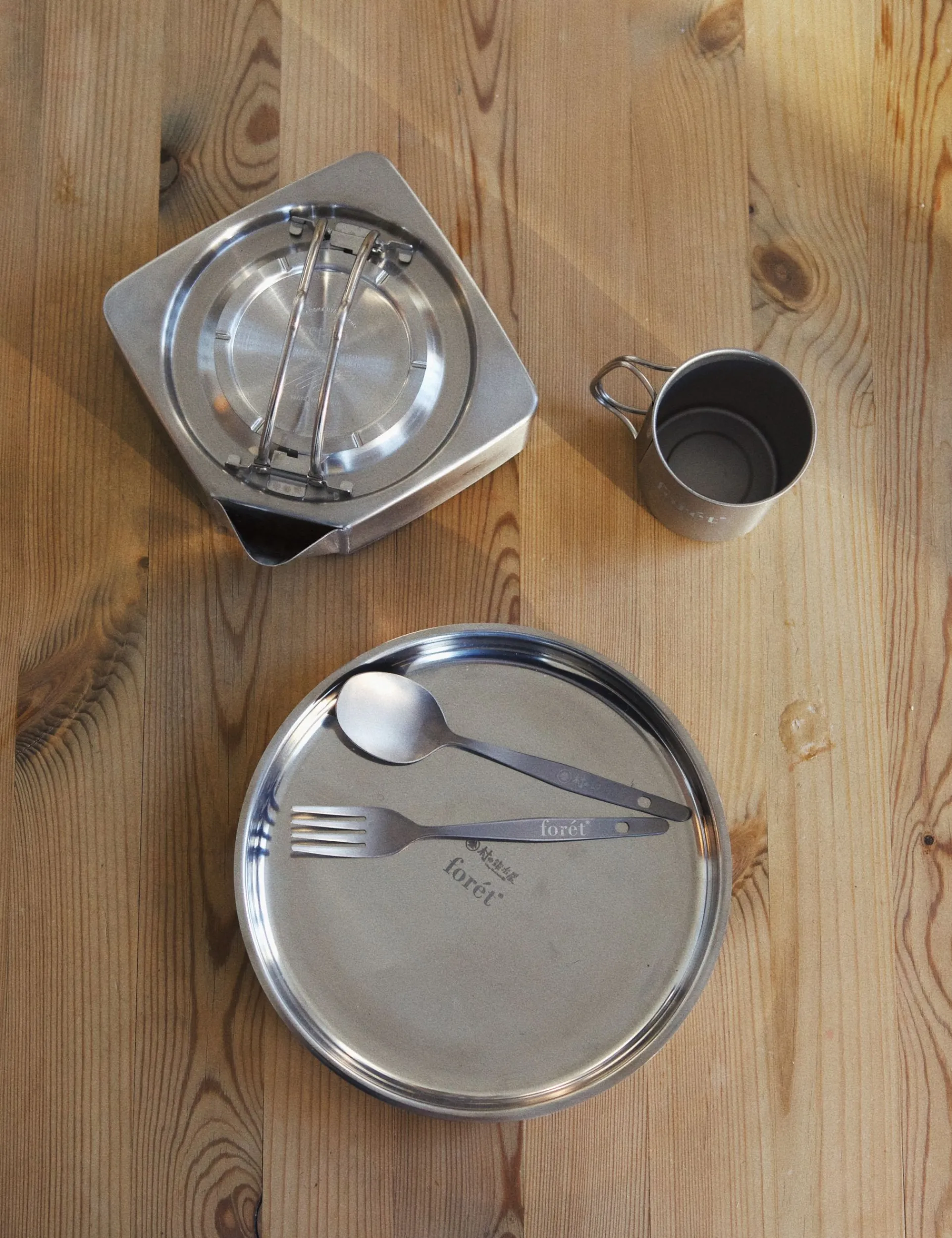 Forét Goods-Muranokajiya X Foret-Square Kettle-Stainless Steel
