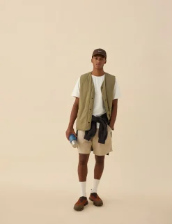 Men Forét Jackets-Myst Liner Vest-Olive