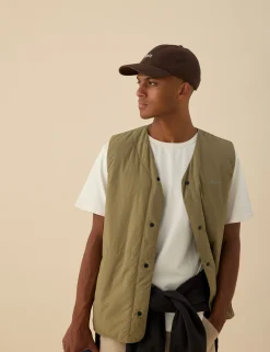 Men Forét Jackets-Myst Liner Vest-Olive